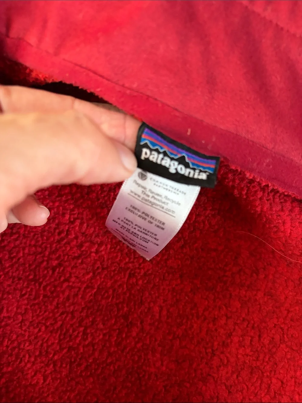 Patagonia Kids Red Full-Zip Fleece Jacket
